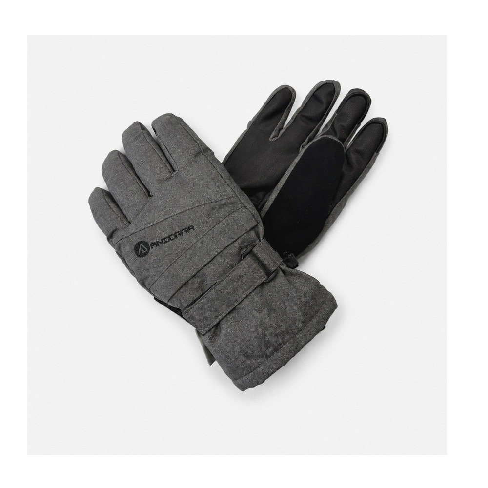 Andorra Ski Gloves Mens One Size Gray  Waterproof 3M Thinsulate Winter